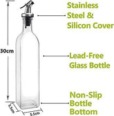 250 ml Glass Oil Dispenser Bottle with Silicon Funnel